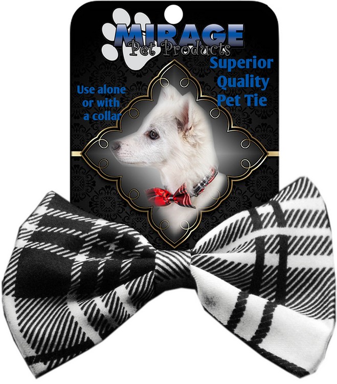 Dog Bow Tie Plaid White